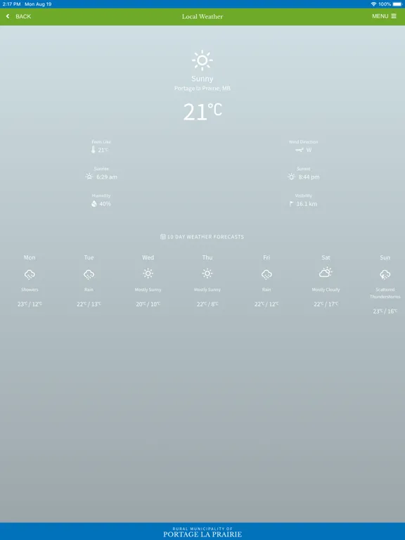RM of Portage la Prairie iPad 應用截圖