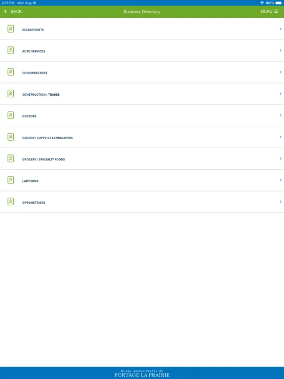 RM of Portage la Prairie iPad 應用截圖