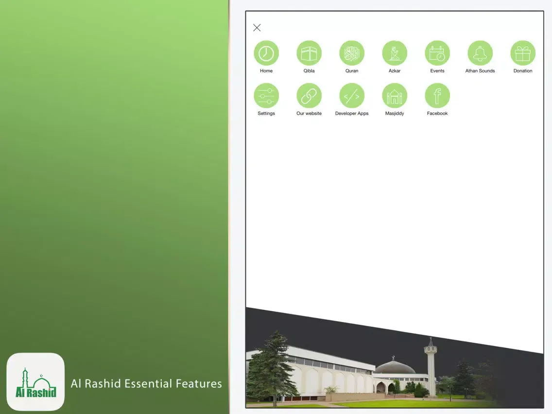 Capturas de tela do Al Rashid Mosque: Prayer times in Edmonton Canada iPad 