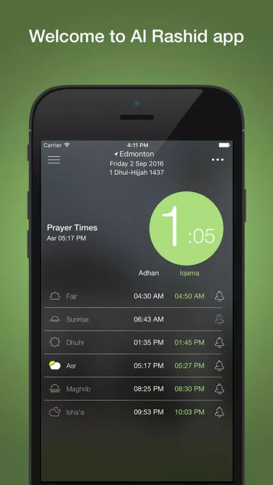Capturas de tela do Al Rashid Mosque: Prayer times in Edmonton Canada