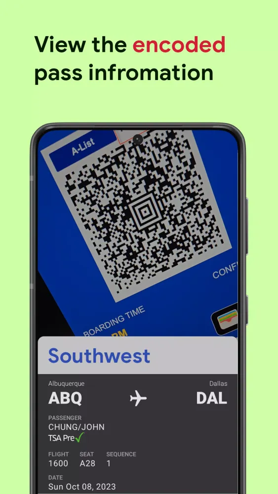 Boarding Pass Scanner Screenshots