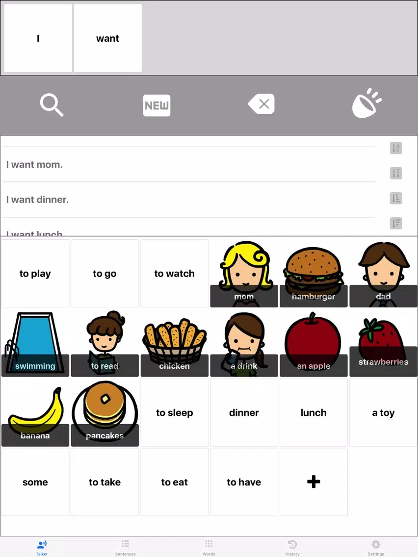 VisualTalker Lite - The Simplest AAC iPad  스크린샷