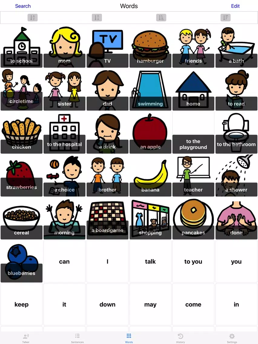 VisualTalker Lite - The Simplest AAC iPad  스크린샷