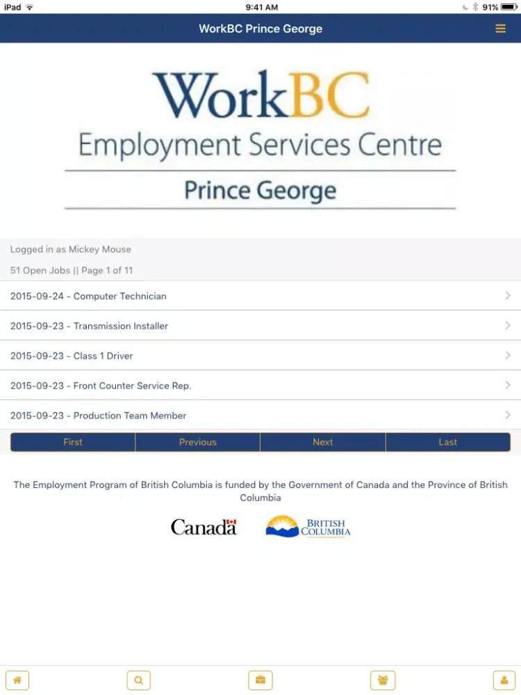 WorkBC PG iPad  سکرین شاٹس