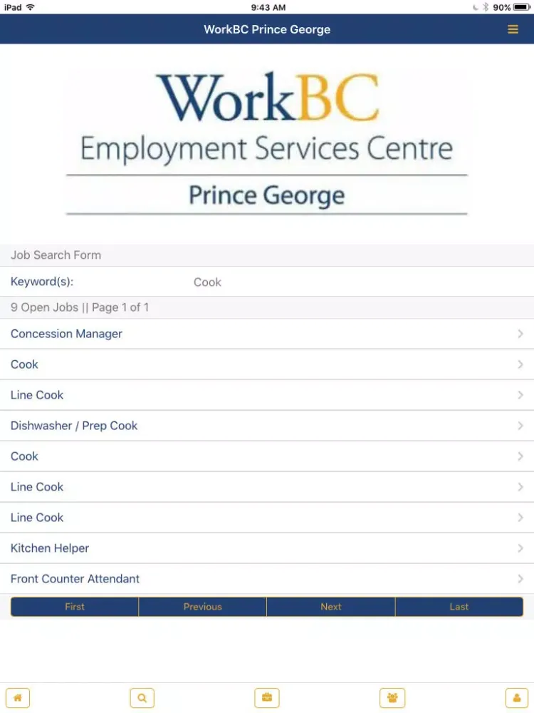 WorkBC PG iPad  سکرین شاٹس