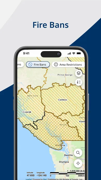 Capturas de pantalla de BC Wildfire Service