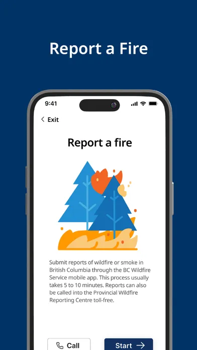 Capturas de pantalla de BC Wildfire Service