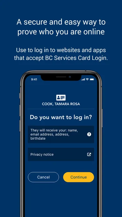 Screenshot di BC Services Card