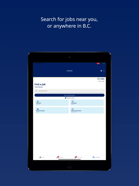 Capturas de pantalla de WorkBC iPad 