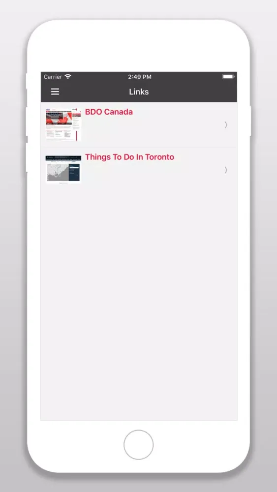 Tangkapan skrin BDO CANADA National Events