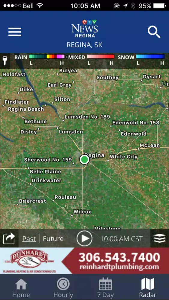 Zrzuty ekranu CTV News Regina Weather