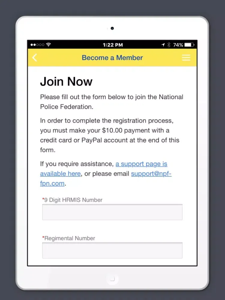 National Police Federation iPad 應用截圖