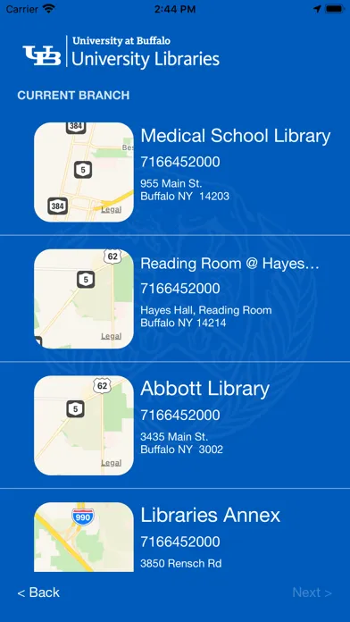 UB Libraries スクリーンショット