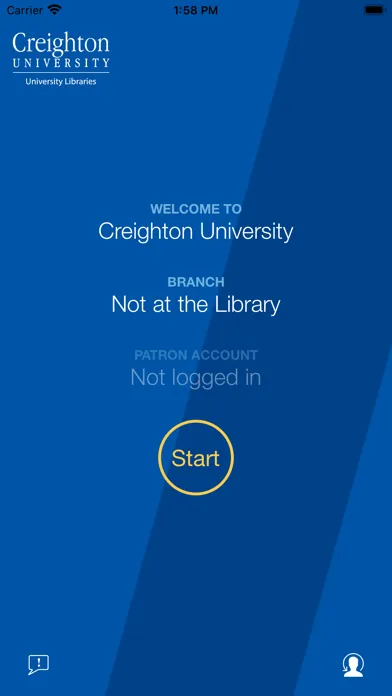 Capturas de tela do Creighton U Library Checkout