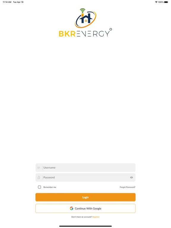 Capturas de tela do BKR Dashboard iPad 