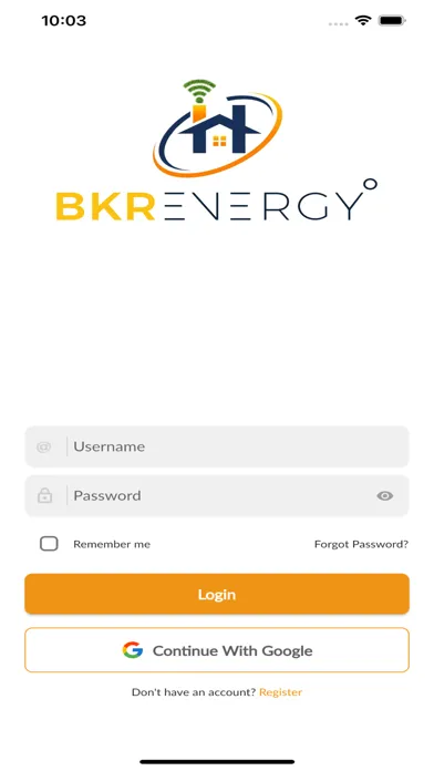 Capturas de tela do BKR Dashboard