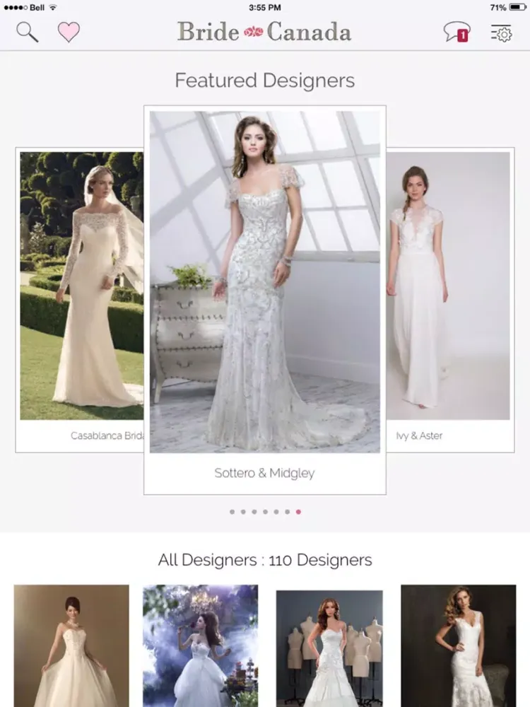 Bride.Canada Wedding Dress Finder iPad  سکرین شاٹس