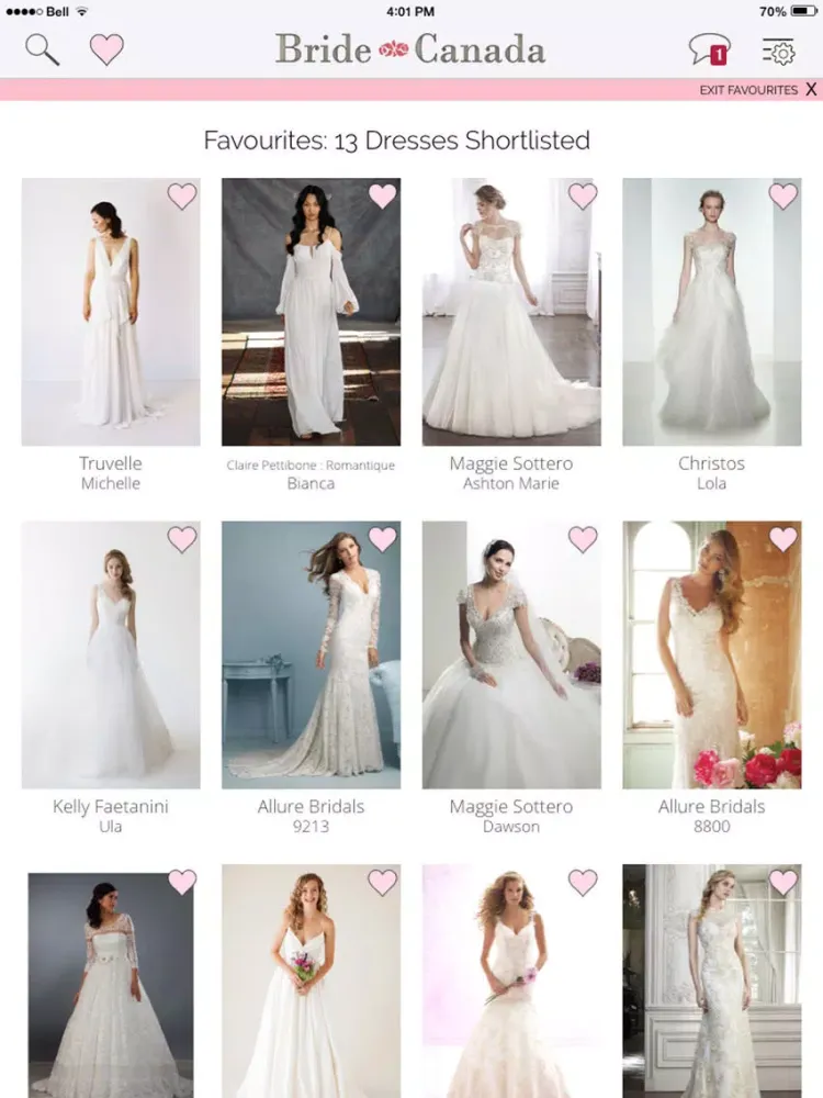 Bride.Canada Wedding Dress Finder iPad  سکرین شاٹس