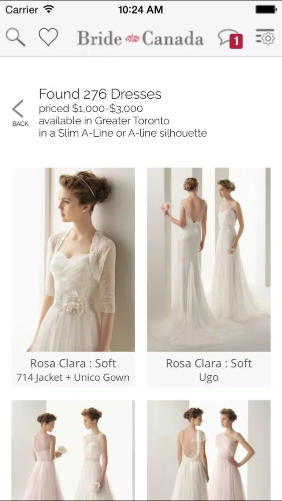 Bride.Canada Wedding Dress Finder سکرین شاٹس