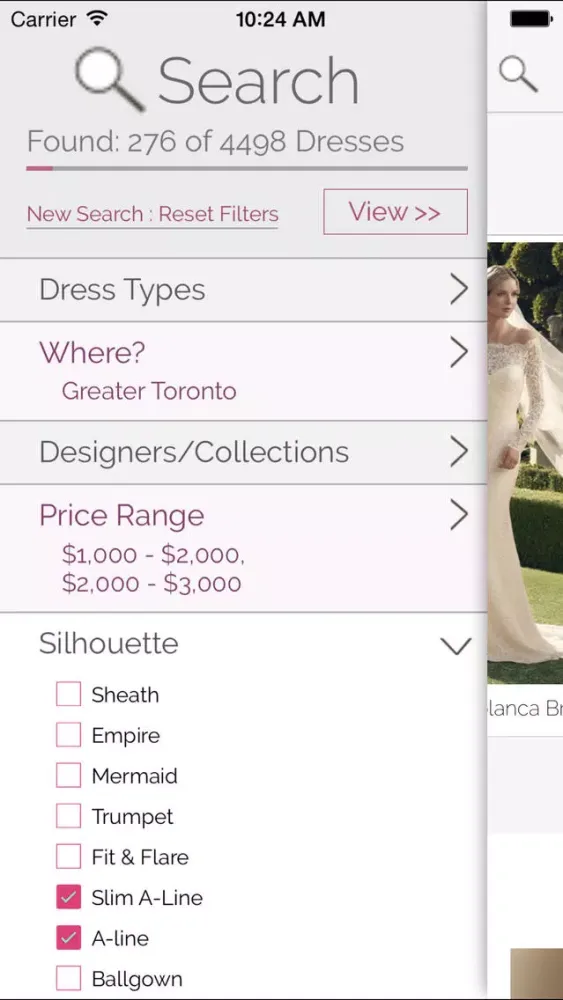 Bride.Canada Wedding Dress Finder سکرین شاٹس