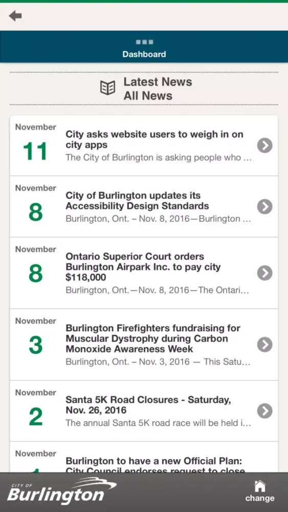 City of Burlington Ekran Görüntüleri