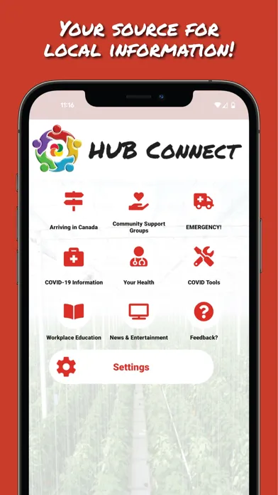 Tangkapan skrin HUB Connect
