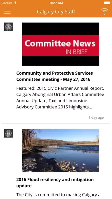 Zrzuty ekranu City of Calgary Employees
