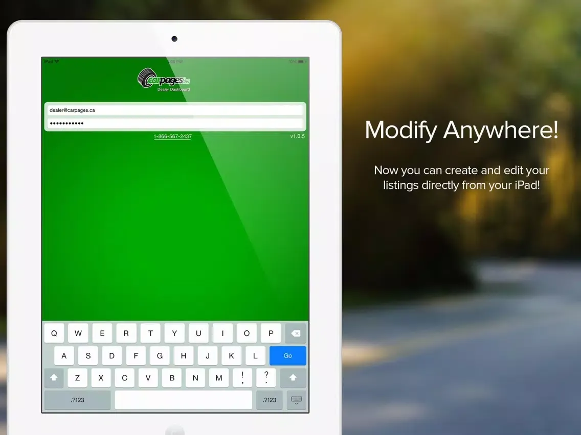 Capturas de pantalla de Dealer Dashboard iPad 