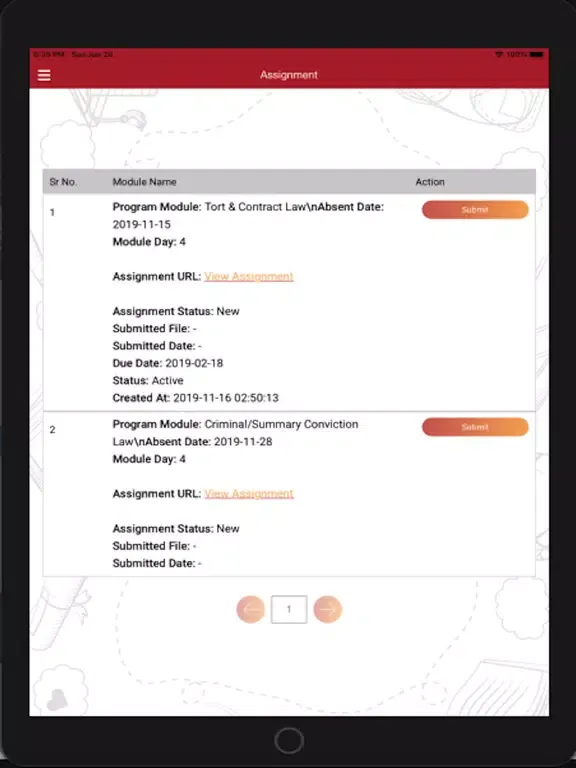 Screenshot di CCBST eStudent iPad 