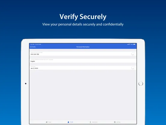 Capturas de tela do Dayforce Powerpay Self Service iPad 