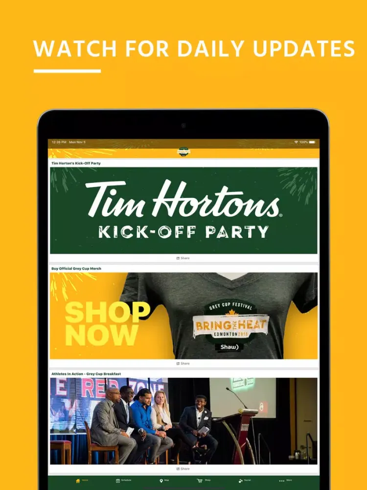 Grey Cup Festival 2018 iPad  Screenshots