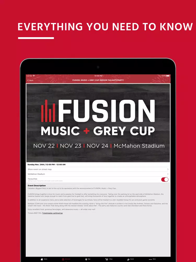 2019 Grey Cup Festival iPad 应用截图