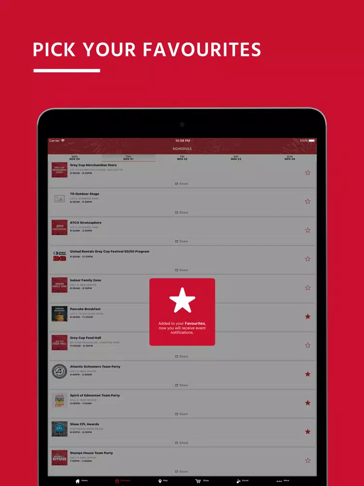 2019 Grey Cup Festival iPad 应用截图