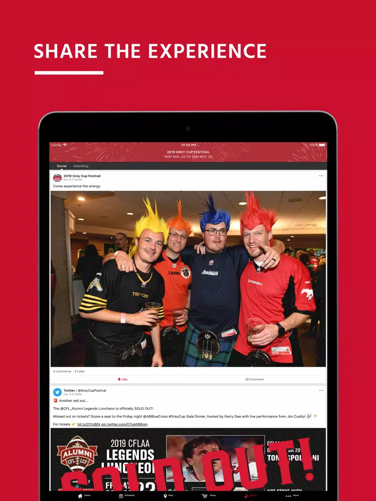 2019 Grey Cup Festival iPad 应用截图