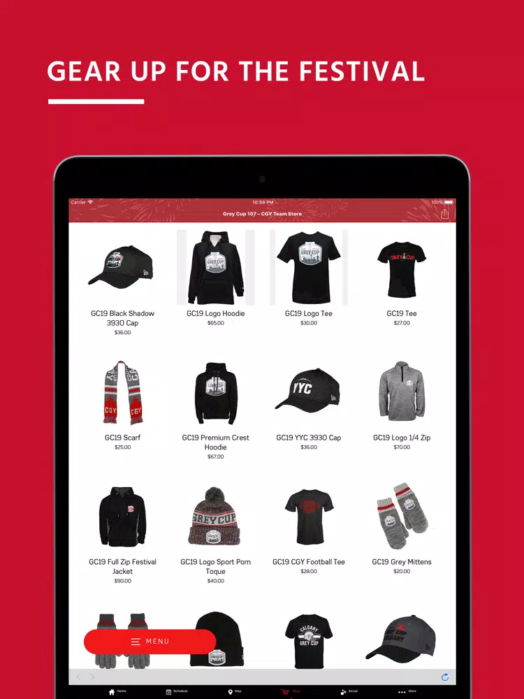 2019 Grey Cup Festival iPad 应用截图