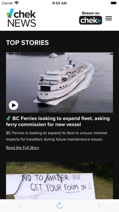 CHEK News Screenshots