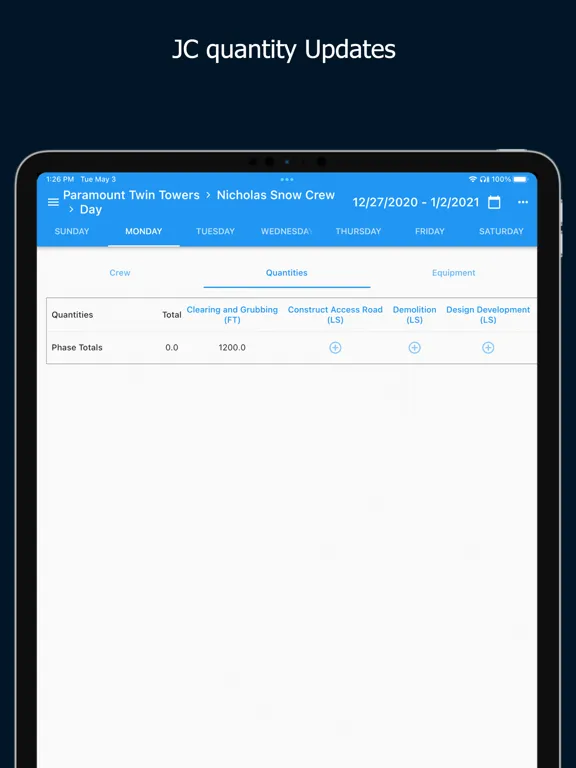 Construct Crew Time iPad  스크린샷