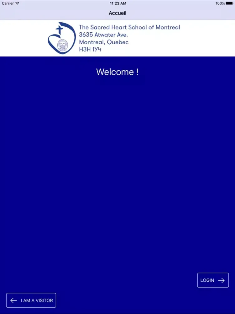 ภาพหน้าจอของ Sacred Heart Montreal Portal iPad 