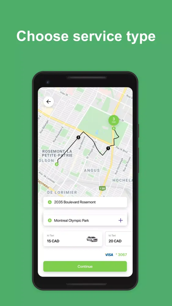 Ici Taxi Montreal, Canada应用截图