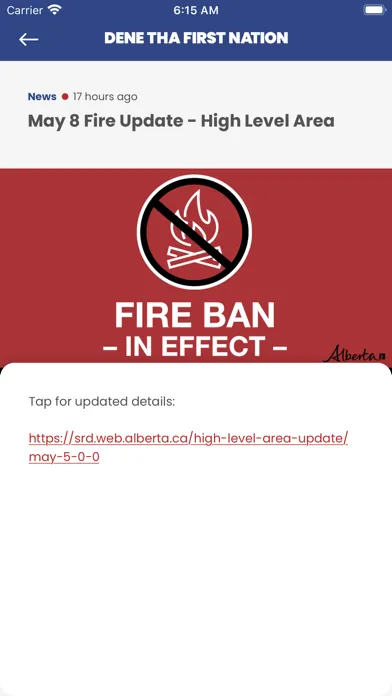 Ảnh chụp màn hình của Dene Tha First Nation