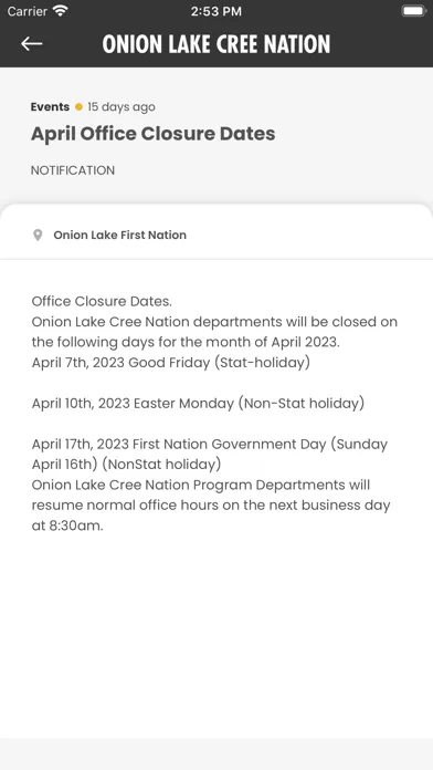 Onion Lake Cree Nation应用截图