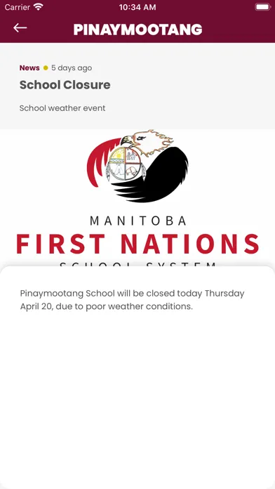 Tangkapan skrin Pinaymootang First Nation