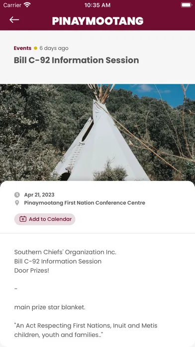 Tangkapan skrin Pinaymootang First Nation