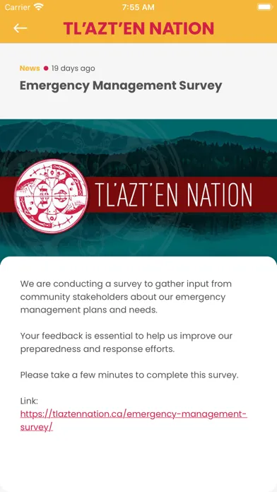 Ảnh chụp màn hình của Tl'azt'en Nation