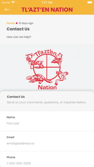 Ảnh chụp màn hình của Tl'azt'en Nation