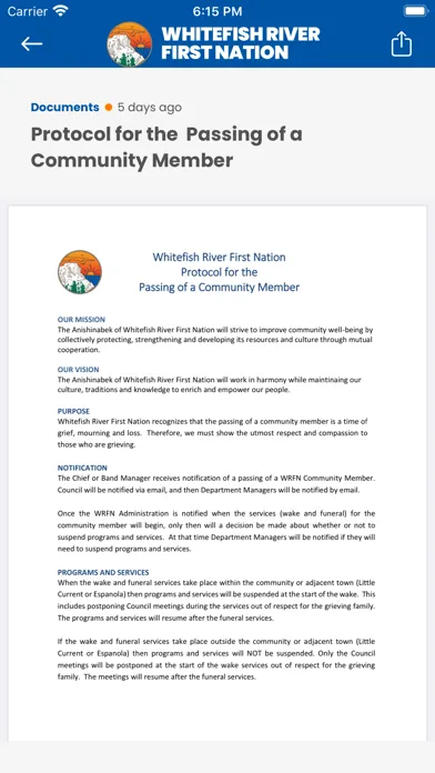 Zrzuty ekranu Whitefish River First Nation
