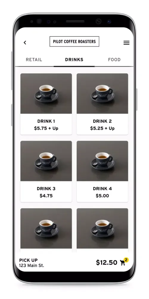 Captures d'écran de Pilot Coffee Roasters