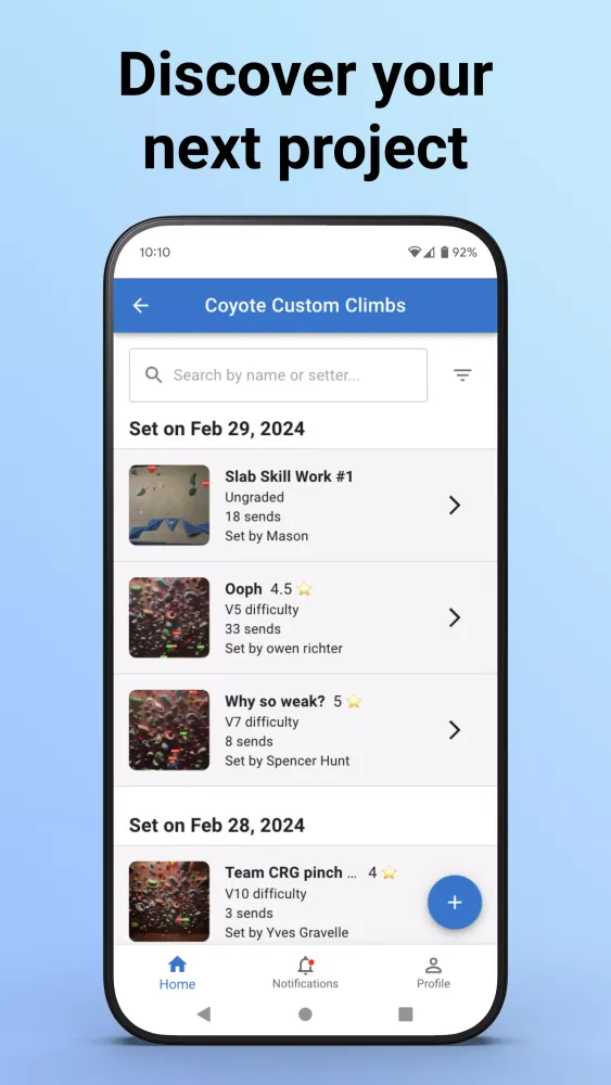 Climb with Crux Screenshots