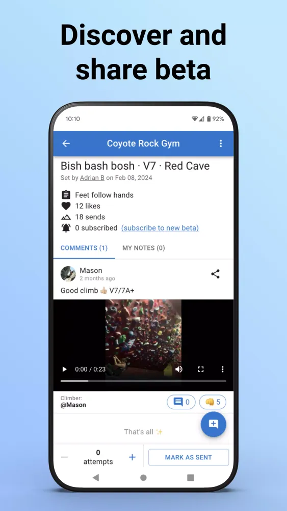 Climb with Crux Screenshots