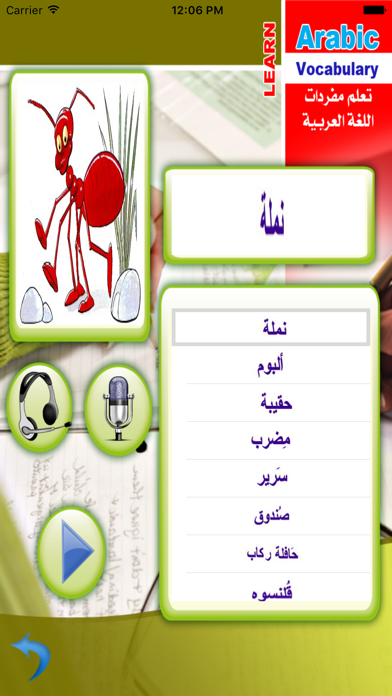 Learn Arabic Vocabulary স্ক্রিনশট